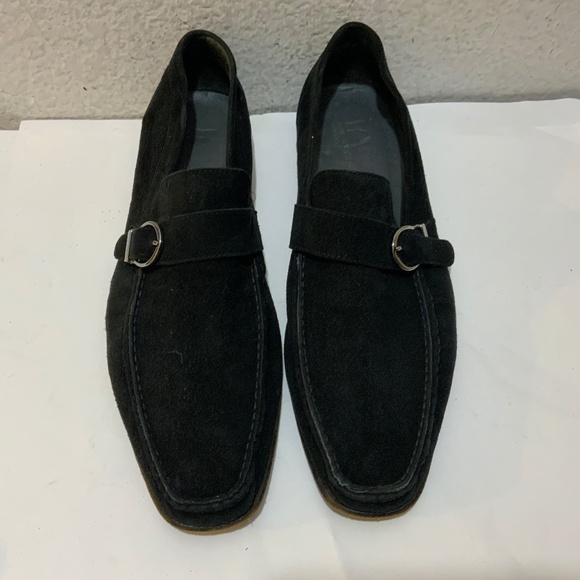 Moreschi Mens Genuine Suede Driving Loafers Mocassin Shoes black US 9 buckle main image 13